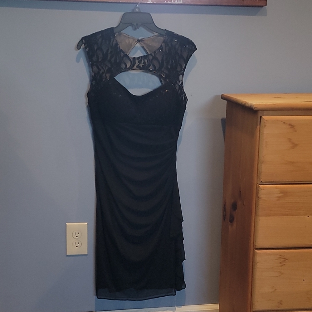 Black mini dress size 10